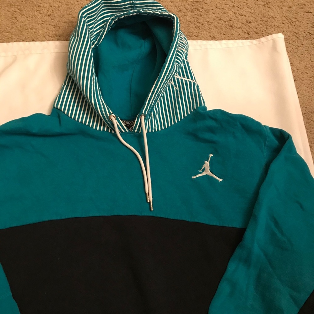 Nike Air Jordan Flight Lifestyle Teal Mens Hoodie